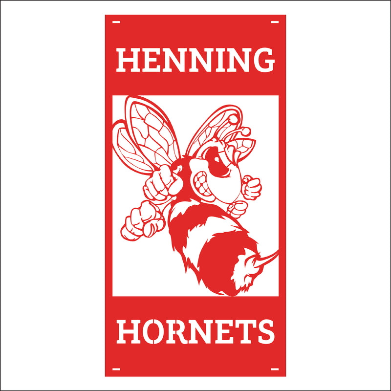Load image into Gallery viewer, M131 Mascot Hornets - Metal Pole Banner