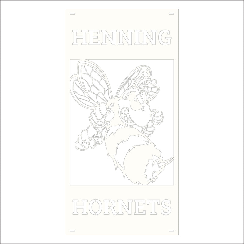 Load image into Gallery viewer, M131 Mascot Hornets - Metal Pole Banner