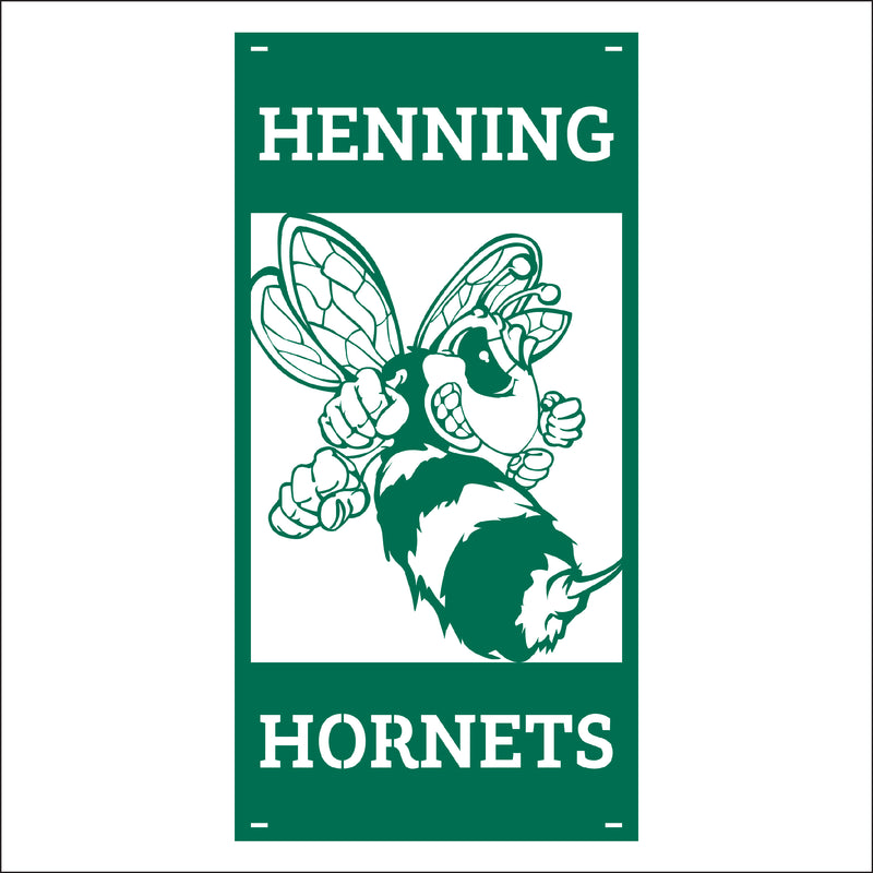 Load image into Gallery viewer, M131 Mascot Hornets - Metal Pole Banner