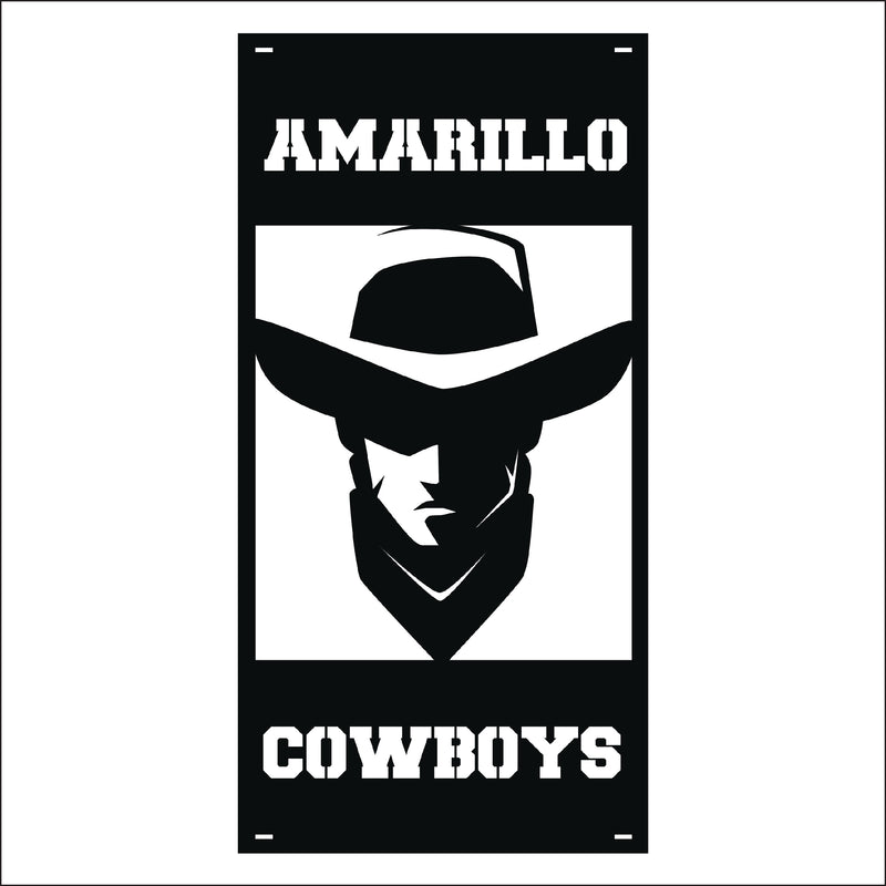 Load image into Gallery viewer, M133 Mascot Cowboys - Metal Pole Banner