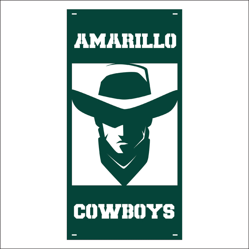 Load image into Gallery viewer, M133 Mascot Cowboys - Metal Pole Banner