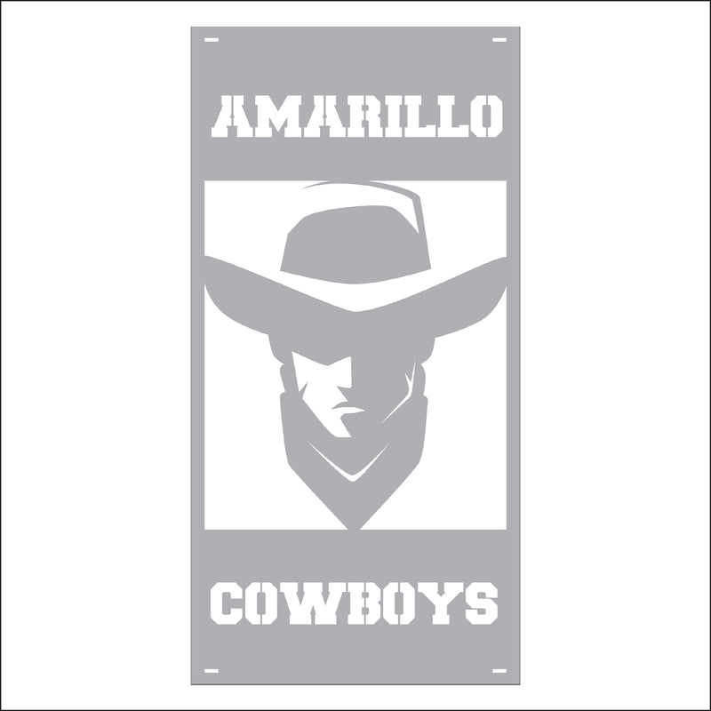 Load image into Gallery viewer, M133 Mascot Cowboys - Metal Pole Banner