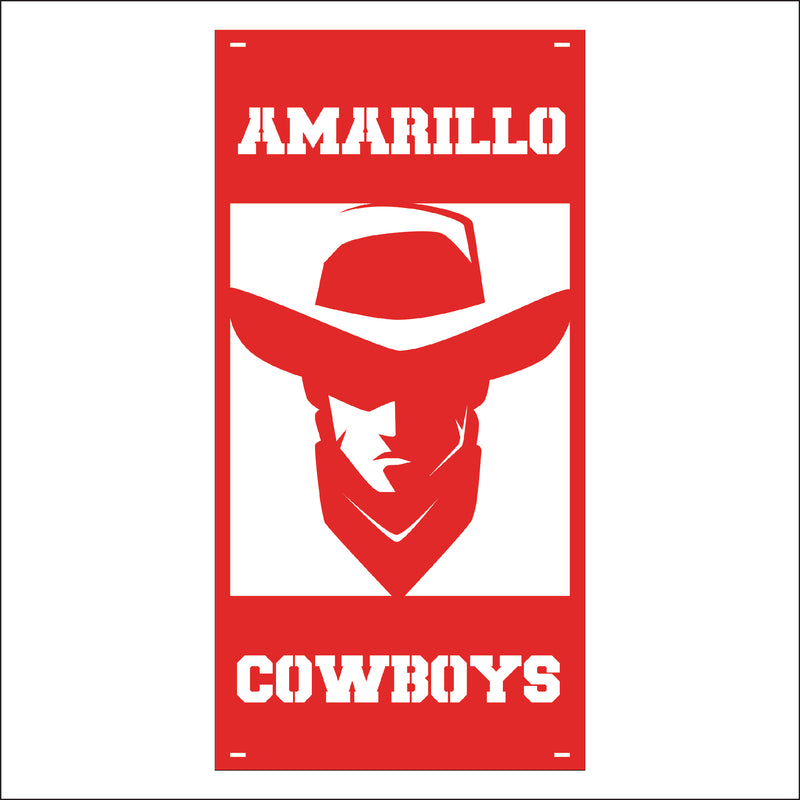 Load image into Gallery viewer, M133 Mascot Cowboys - Metal Pole Banner
