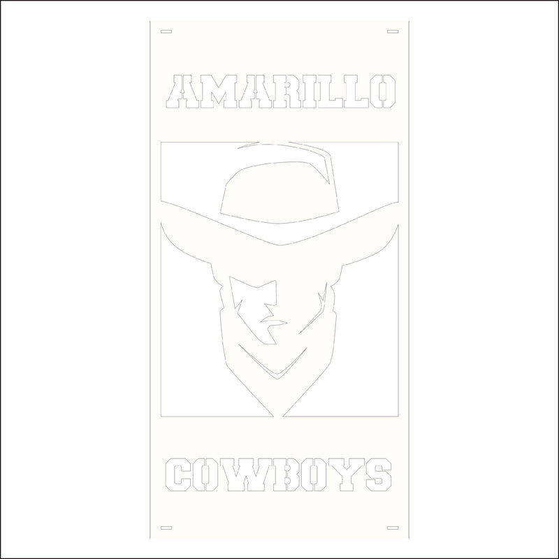 Load image into Gallery viewer, M133 Mascot Cowboys - Metal Pole Banner