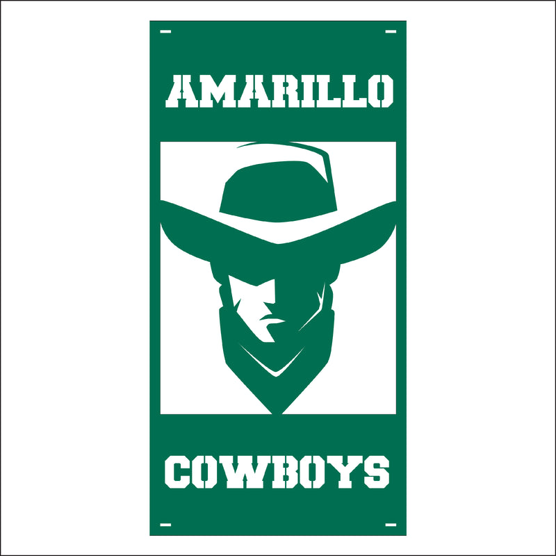 Load image into Gallery viewer, M133 Mascot Cowboys - Metal Pole Banner