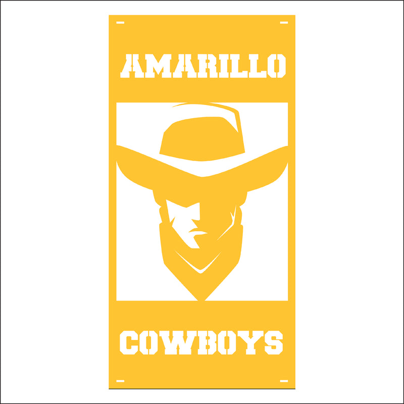 Load image into Gallery viewer, M133 Mascot Cowboys - Metal Pole Banner