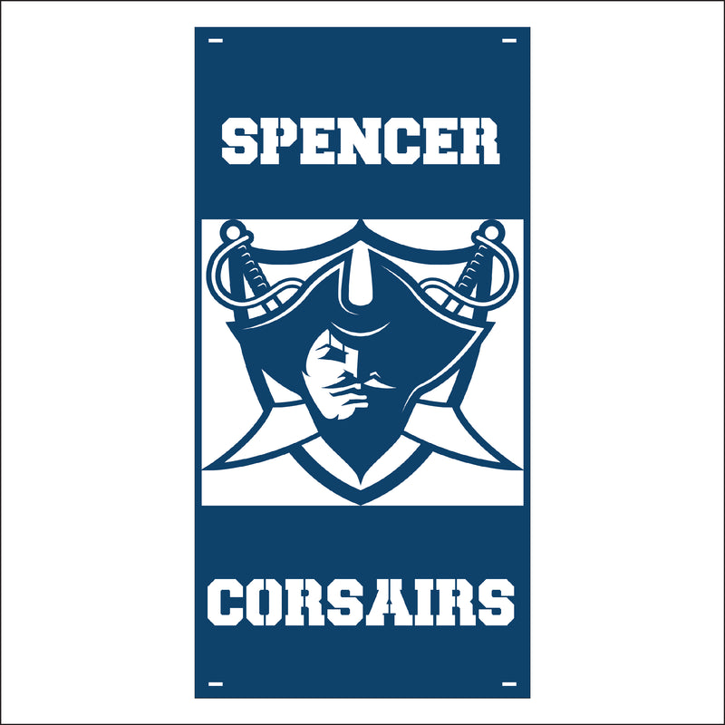 Load image into Gallery viewer, M135 Mascot Corsairs - Metal Pole Banner