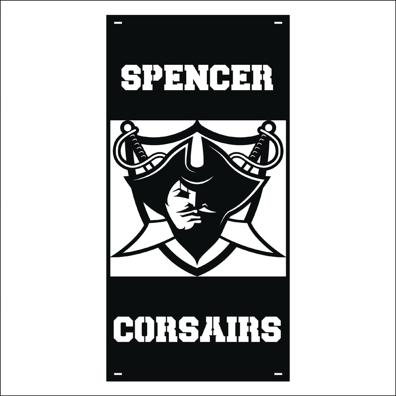 Load image into Gallery viewer, M135 Mascot Corsairs - Metal Pole Banner