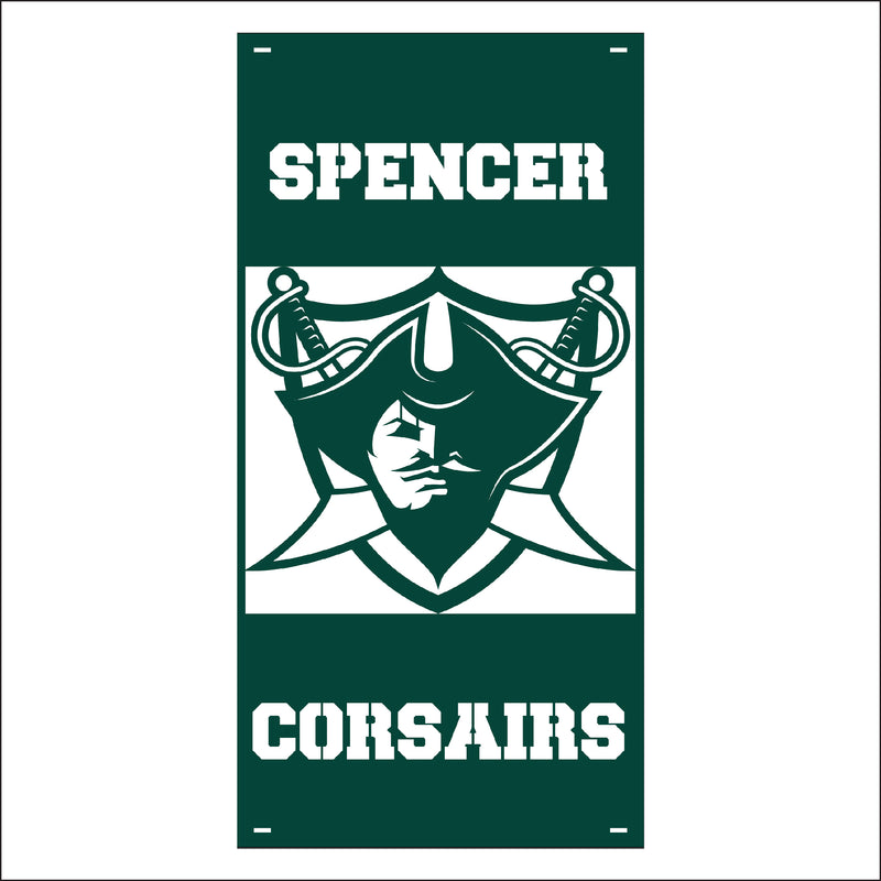 Load image into Gallery viewer, M135 Mascot Corsairs - Metal Pole Banner