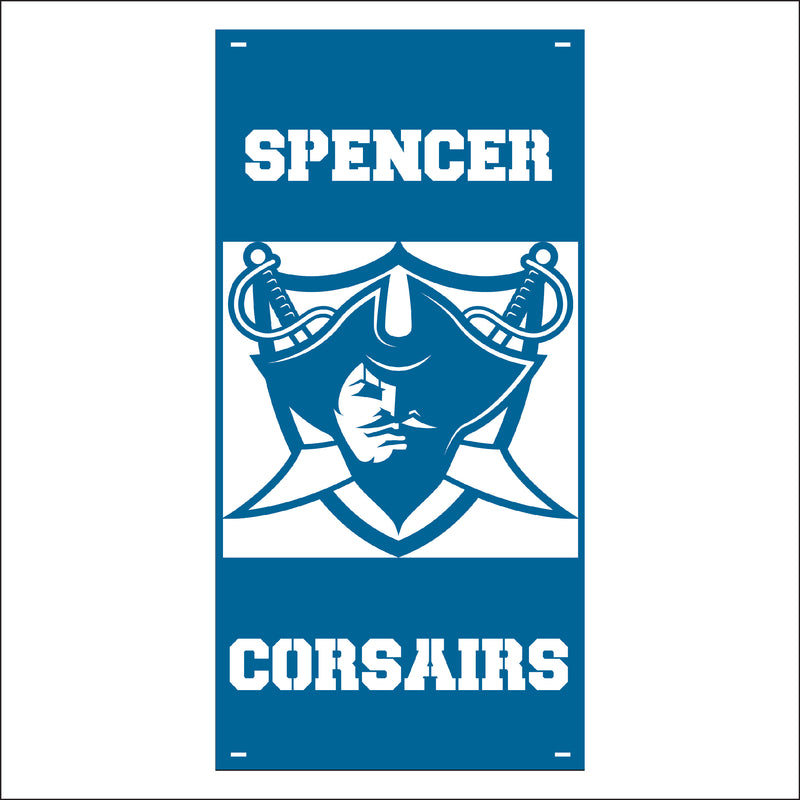 Load image into Gallery viewer, M135 Mascot Corsairs - Metal Pole Banner