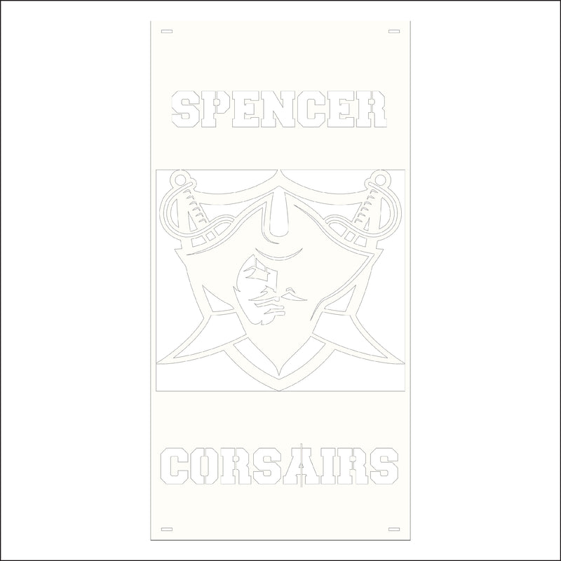 Load image into Gallery viewer, M135 Mascot Corsairs - Metal Pole Banner