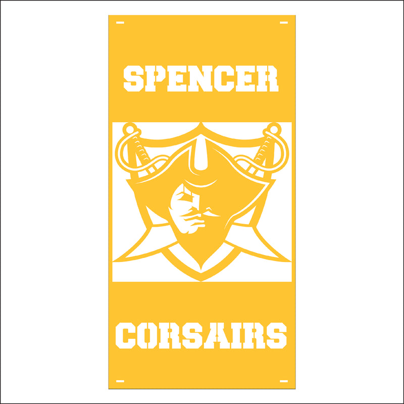Load image into Gallery viewer, M135 Mascot Corsairs - Metal Pole Banner