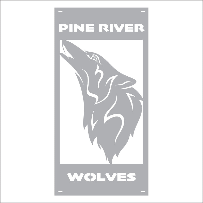 Load image into Gallery viewer, M136 Mascot Wolves - Metal Pole Banner