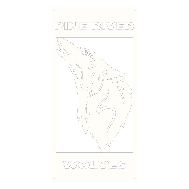 Load image into Gallery viewer, M136 Mascot Wolves - Metal Pole Banner