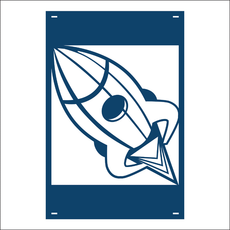 Load image into Gallery viewer, M138 Mascot Rockets - Metal Pole Banner