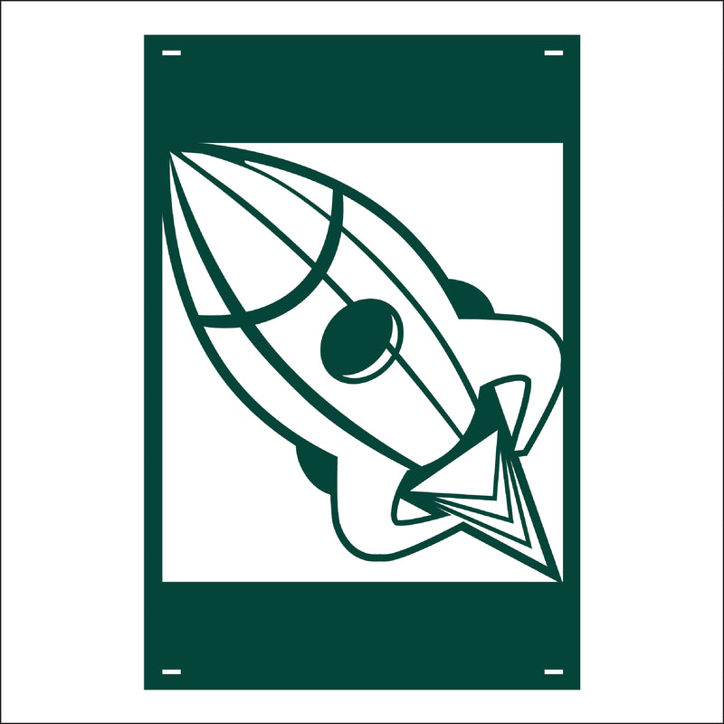 Load image into Gallery viewer, M138 Mascot Rockets - Metal Pole Banner