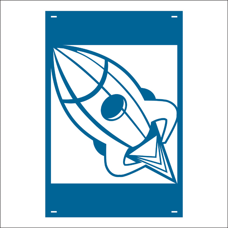 Load image into Gallery viewer, M138 Mascot Rockets - Metal Pole Banner