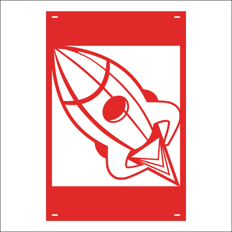 Load image into Gallery viewer, M138 Mascot Rockets - Metal Pole Banner