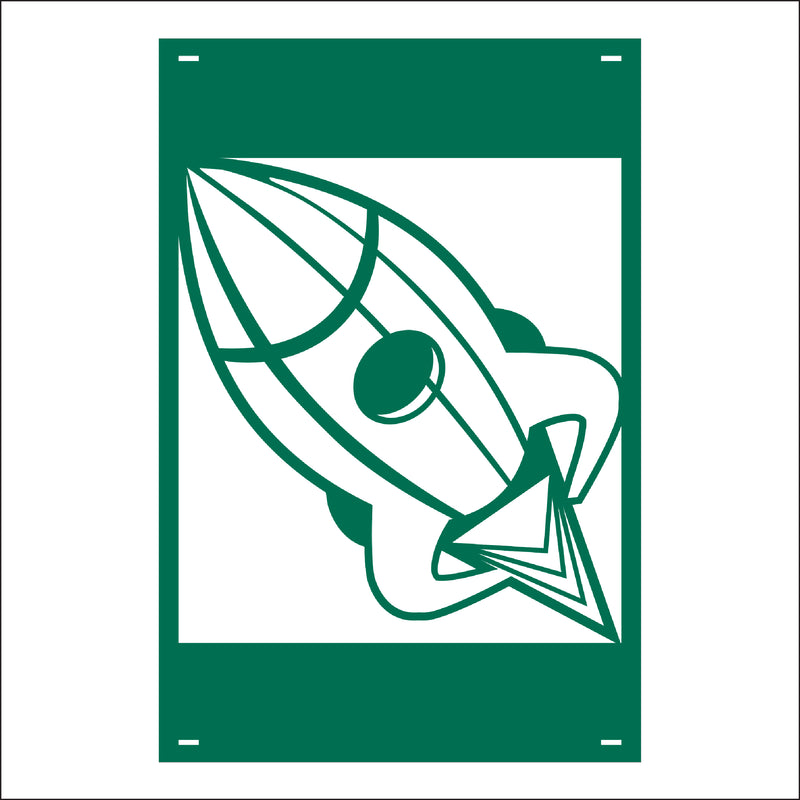 Load image into Gallery viewer, M138 Mascot Rockets - Metal Pole Banner