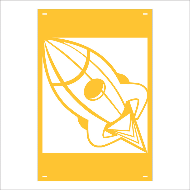 Load image into Gallery viewer, M138 Mascot Rockets - Metal Pole Banner