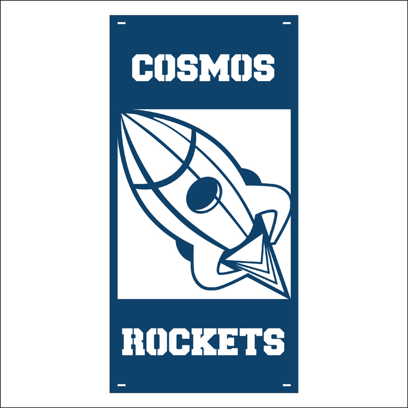 Load image into Gallery viewer, M138 Mascot Rockets - Metal Pole Banner