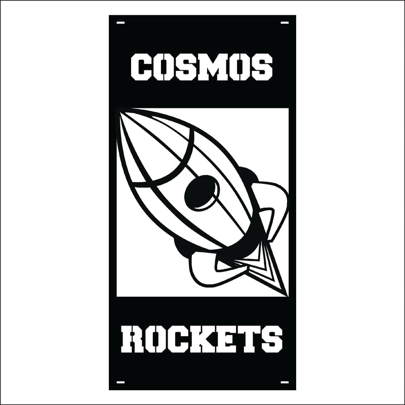 Load image into Gallery viewer, M138 Mascot Rockets - Metal Pole Banner