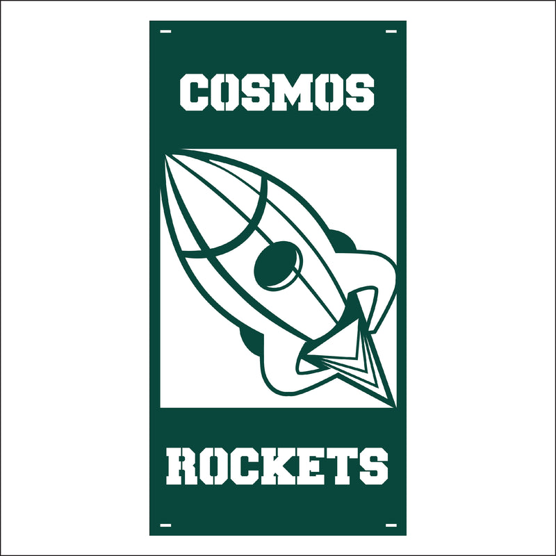 Load image into Gallery viewer, M138 Mascot Rockets - Metal Pole Banner