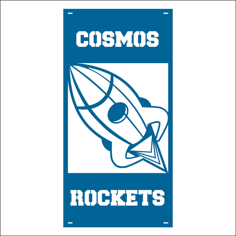Load image into Gallery viewer, M138 Mascot Rockets - Metal Pole Banner