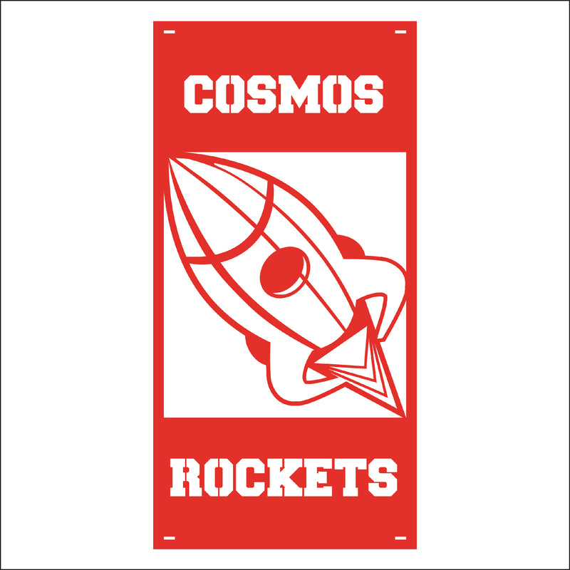 Load image into Gallery viewer, M138 Mascot Rockets - Metal Pole Banner