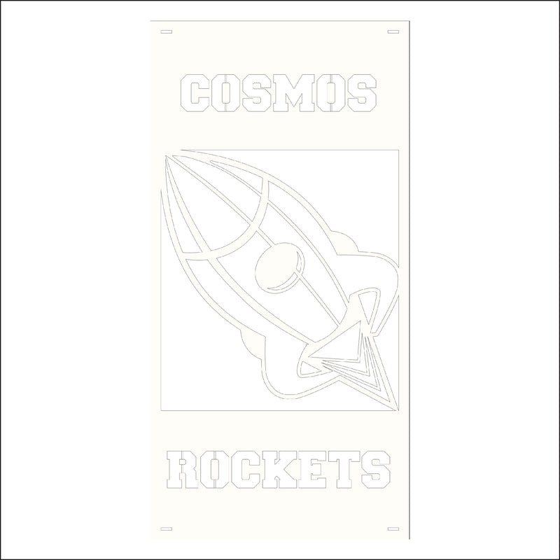 Load image into Gallery viewer, M138 Mascot Rockets - Metal Pole Banner