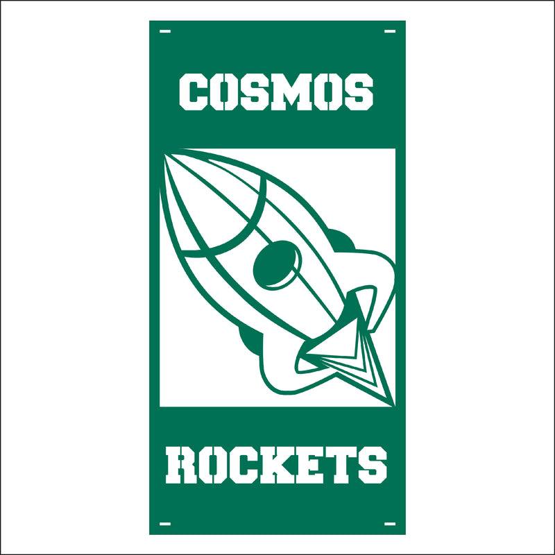 Load image into Gallery viewer, M138 Mascot Rockets - Metal Pole Banner