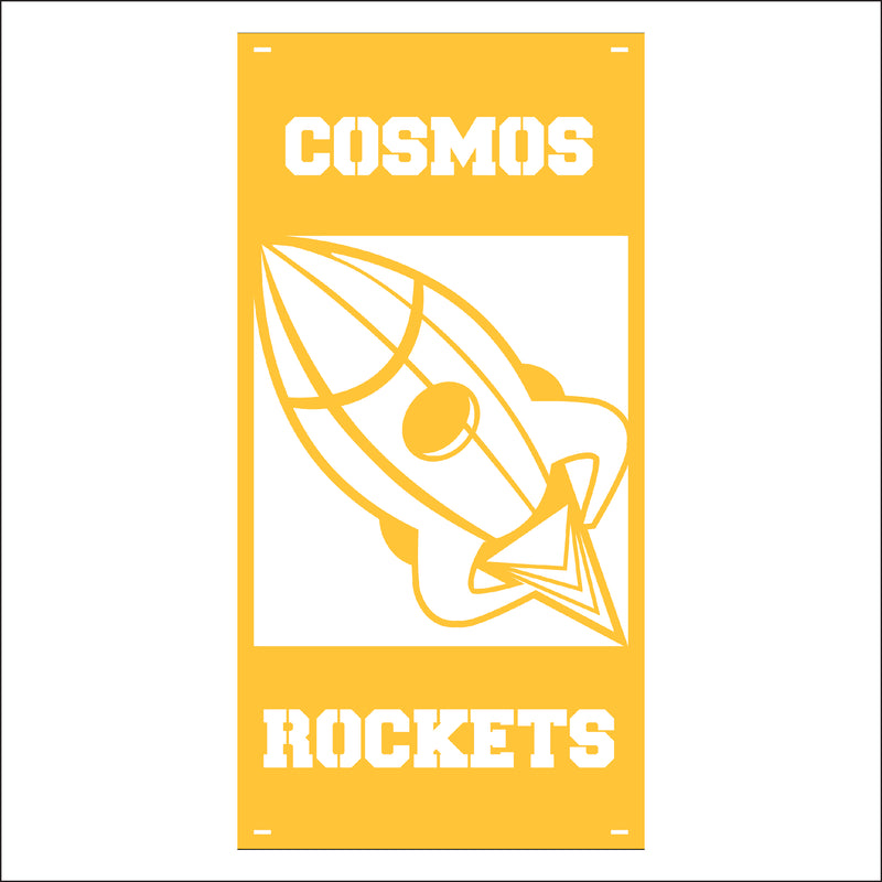 Load image into Gallery viewer, M138 Mascot Rockets - Metal Pole Banner