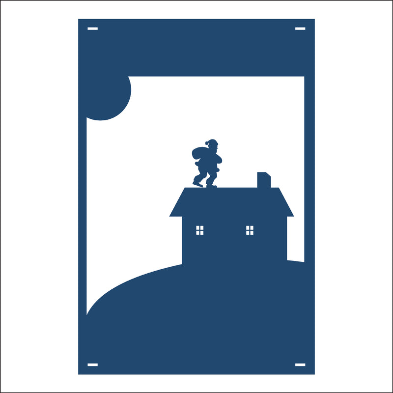 Load image into Gallery viewer, M139 Santa on the Rooftop - Metal Pole Banner