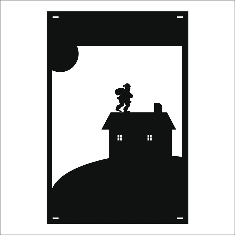 Load image into Gallery viewer, M139 Santa on the Rooftop - Metal Pole Banner