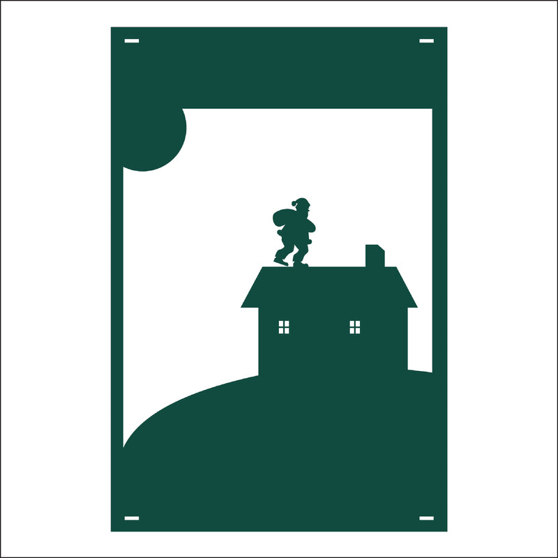 Load image into Gallery viewer, M139 Santa on the Rooftop - Metal Pole Banner