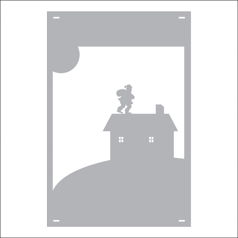 Load image into Gallery viewer, M139 Santa on the Rooftop - Metal Pole Banner