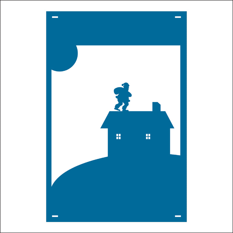 Load image into Gallery viewer, M139 Santa on the Rooftop - Metal Pole Banner