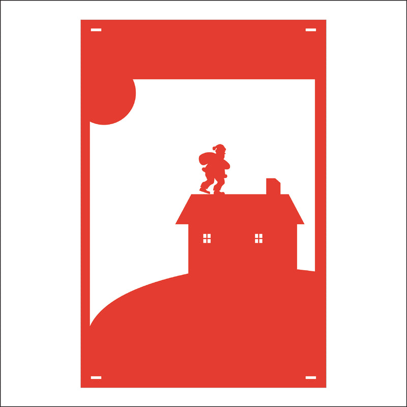 Load image into Gallery viewer, M139 Santa on the Rooftop - Metal Pole Banner