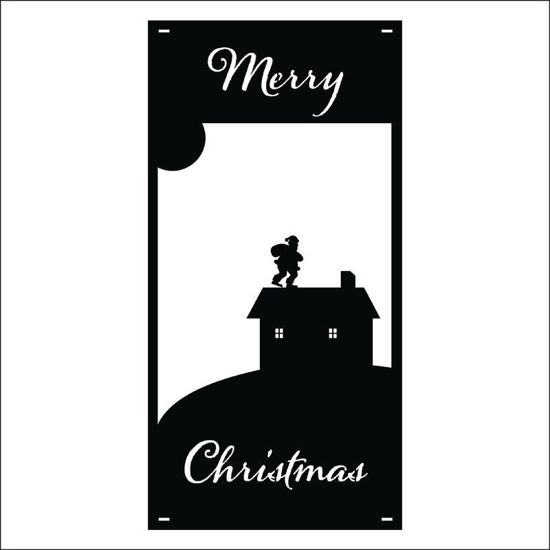 Load image into Gallery viewer, M139 Santa on the Rooftop - Metal Pole Banner