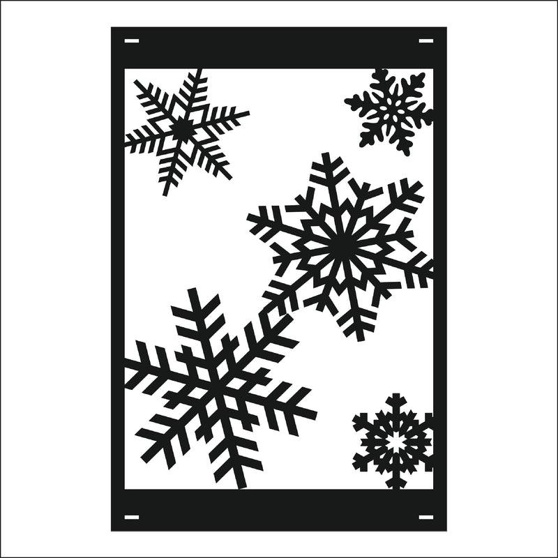 Load image into Gallery viewer, M141 Snowflakes - Metal Pole Banner