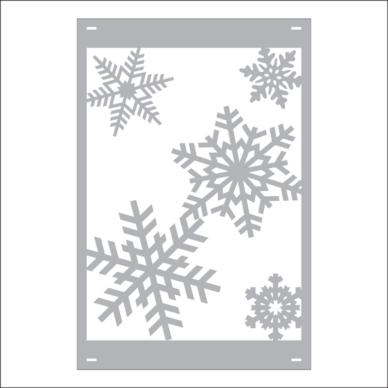 Load image into Gallery viewer, M141 Snowflakes - Metal Pole Banner