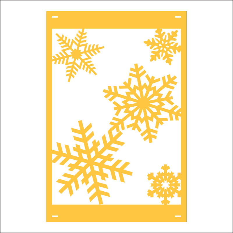 Load image into Gallery viewer, M141 Snowflakes - Metal Pole Banner