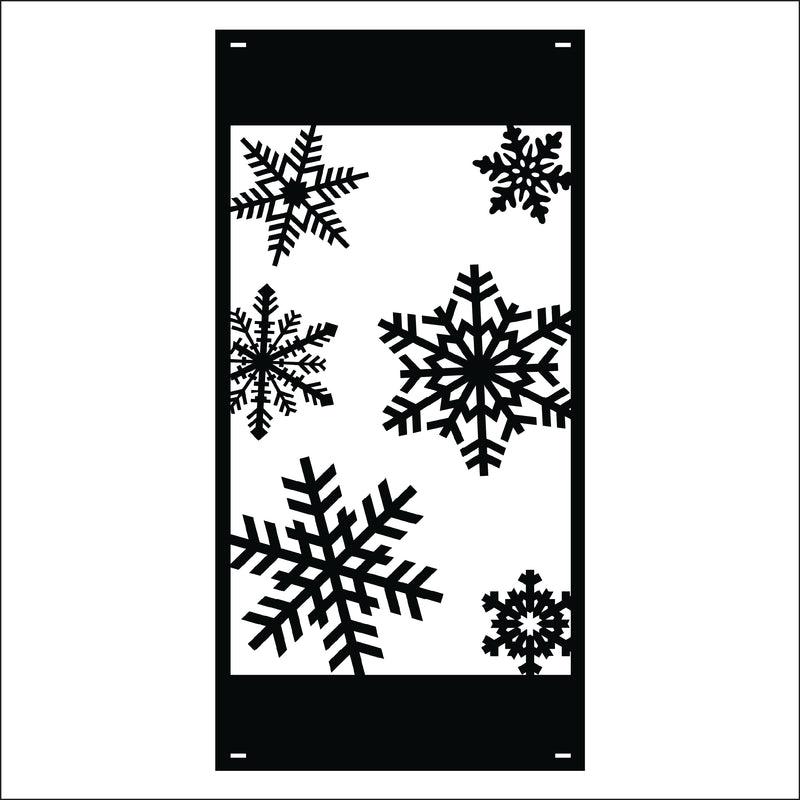 Load image into Gallery viewer, M141 Snowflakes - Metal Pole Banner