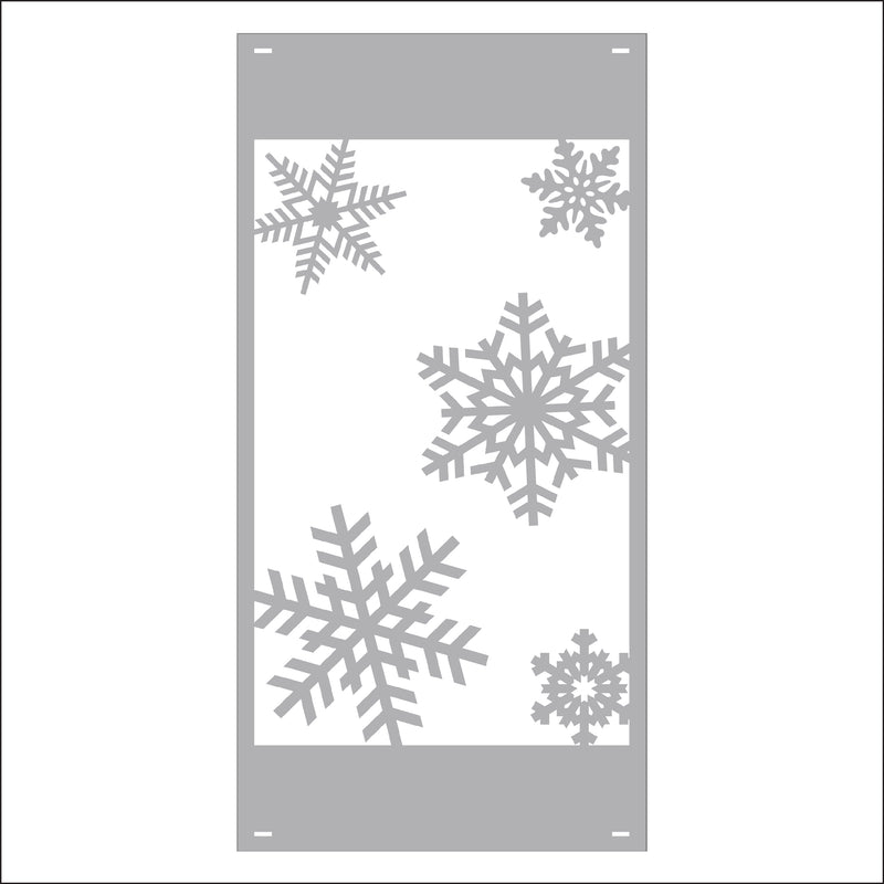 Load image into Gallery viewer, M141 Snowflakes - Metal Pole Banner