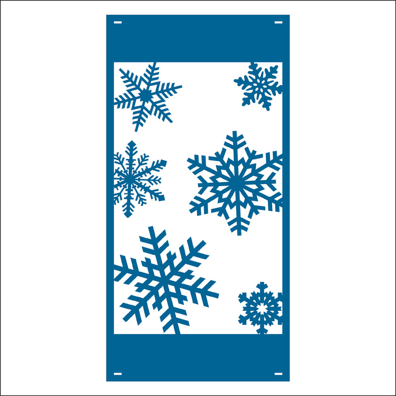 Load image into Gallery viewer, M141 Snowflakes - Metal Pole Banner