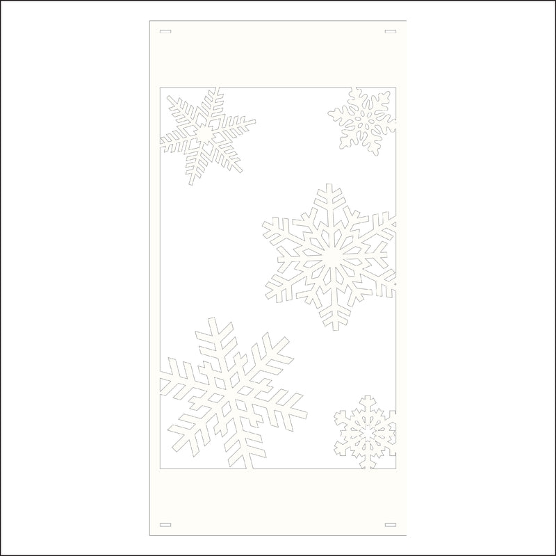 Load image into Gallery viewer, M141 Snowflakes - Metal Pole Banner