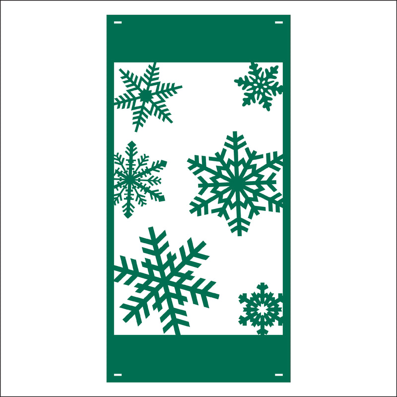 Load image into Gallery viewer, M141 Snowflakes - Metal Pole Banner