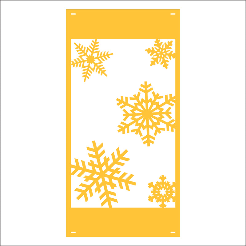 Load image into Gallery viewer, M141 Snowflakes - Metal Pole Banner