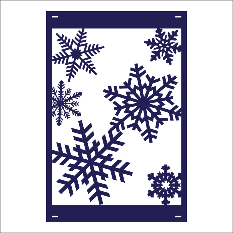 Load image into Gallery viewer, M141 Snowflakes - Metal Pole Banner