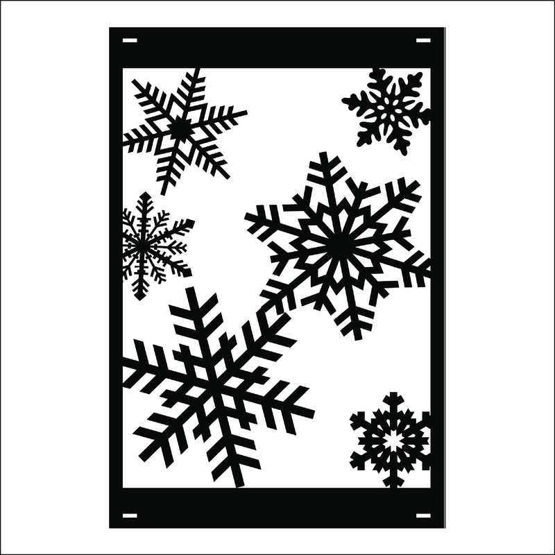 Load image into Gallery viewer, M141 Snowflakes - Metal Pole Banner